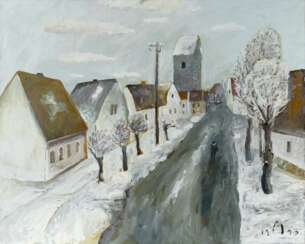Mühlenhaupt, Curt (1921 Klein-Ziescht (Mark)). Bergdorf im Schnee