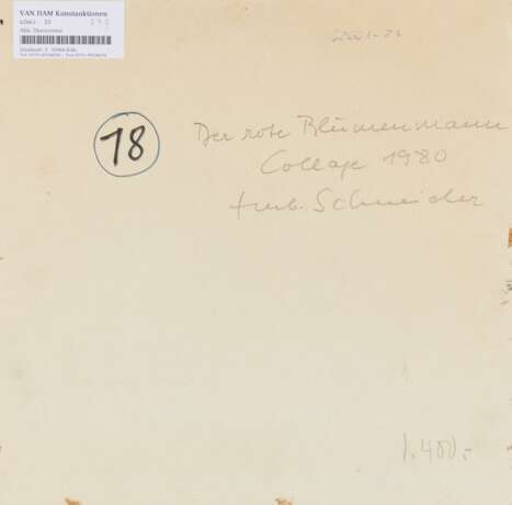 Schneider, Herbert (1924 Griesbach i. Rottl - 1983). Der rote Blumenmann - photo 2