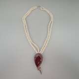 Perlenkette mit Rubinanhänger - фото 3