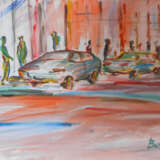 Painting “parking lot”, Whatman paper, Watercolor, Expressionist, Cityscape, 2021 - photo 1