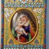 Икона Божьей матери Елеуса Украина Martin Koval (b. 1980) Amethyst Cloisonne enamel Art Deco Religious genre Russia - photo 3
