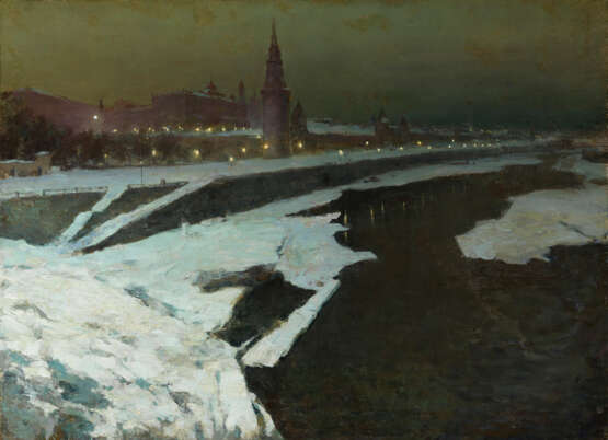 KALMYKOV, IVAN (1866-1925) The Kremlin by Night , signed and dated 1899. - photo 1