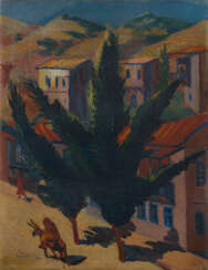 SARYAN, MARTIROS (1880-1972) Rue d ' une ville caucasienne, Tiflis , signiert und datiert 1927, auch weitere zweimal unterschrieben und datiert auf der Rückseite.