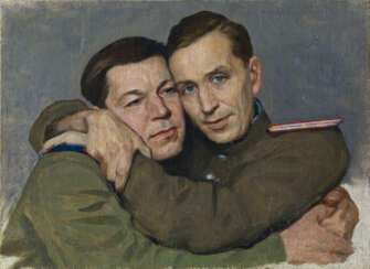 LAKTIONOV, ALEXANDER (1910-1972) Portrait of Nikolai Baliasnikov with His Friend .