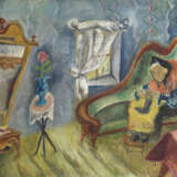 RYBACK, ISSACHAR (1897-1935) Interior with Woman Knitting , signed. - photo 1