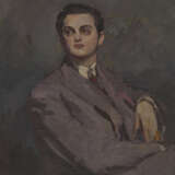 KOROVIN, KONSTANTIN (1861-1939) Portrait of the Singer Mikhail Benois , signed, inscribed "Paris" and dated 1925. - Foto 1