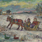 BURLIUK, DAVID (1882-1967) Sleigh Ride , signed, numbered "84" and dated 1966. - Foto 1