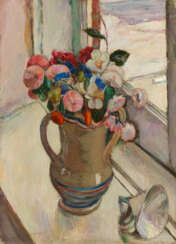 MANEVICH, ABRAHAM (1881-1942) Flowers by the Window , signed.