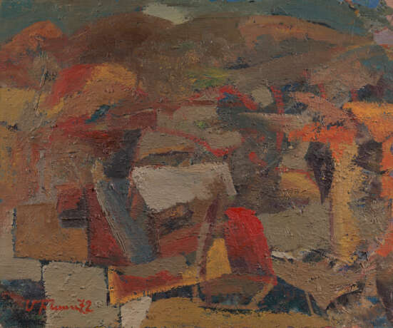 AVETISYAN, MINAS (1928-1975) Abstract Landscape , signed and dated 1972. - Foto 1
