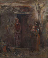 AVETISYAN, MINAS (1928-1975) Two Women in a Courtyard , signed and dated 1975.