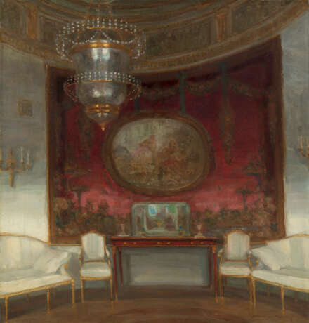 KUCHUMOV, VASILY (1888-1959) Gobelin Room in Pavlovsk Palace, St Petersburg , signed, also further signed and titled in Cyrillic on the reverse. - photo 1