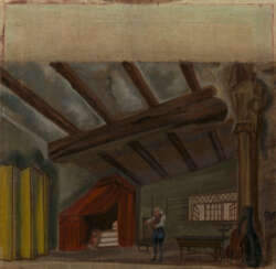 SHUKHAEV, VASILY (1887-1973) Interior of the Musician Miller's House, Set Design for the F. Schiller Play "Intrigue and Love" 