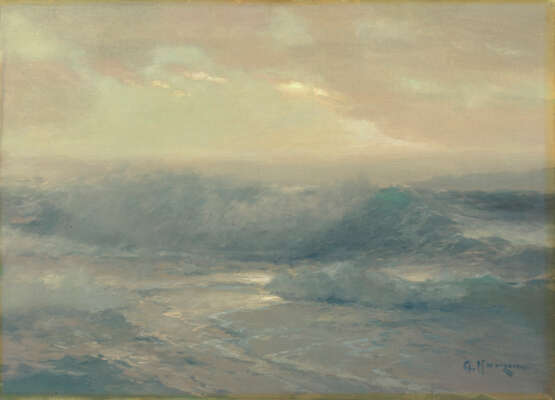 HANZEN, ALEXEI (1876-1937) Seascape , signed. - Foto 1