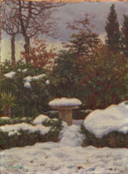 CHOULTSE, IVAN (1874-1939) Garden under the Snow , signed, indistinctly inscribed and dated 1920.