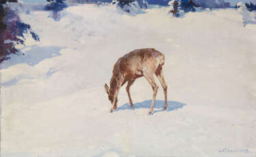 KOLESNIKOV, STEPAN (1879-1955) A Doe , signed.