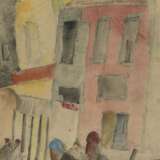 GRISHENKO, ALEXEI (1883-1977) The Red House , signed three times, once on the cardboard, and dated "1919 X 18", further inscribed in Russian and French "Khamalvi (pour Galerie a Moscau [sic])" on the cardboard on the reverse. - photo 1