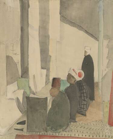 GRISHENKO, ALEXEI (1883-1977) Men Praying , signed twice, once on the cardboard, and indistinctly dated "IX ...". - photo 1