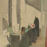 GRISHENKO, ALEXEI (1883-1977) Men Praying , signed twice, once on the cardboard, and indistinctly dated "IX ...". - фото 1
