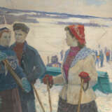 NIKICH, ANATOLY (1918-1994) Young Skiers in the Izmailovo Park, Moscow , signed. - photo 1