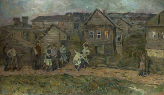 TUTUNOV, ANDREI (B. 1928) Village Dance , signed and dated 1957. - Foto 1
