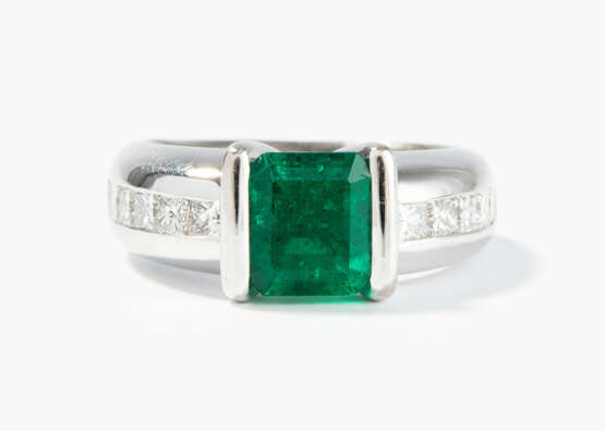 Smaragd-Diamant-Ring - photo 1