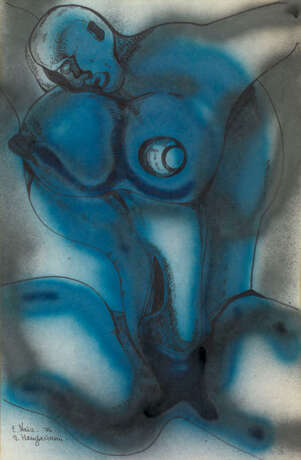 NEIZVESTNY, ERNST (1925-2016) Composition with Female Torso , signed twice and dated 1976. - Foto 1