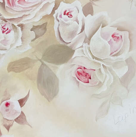 Oil painting “oil painting roses on beige”, краска масляная холст, Oil painting Realist, изобразительное искусство, Russia, 2021 - photo 3
