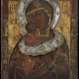 The Feodorovskaya Mother of God with Silver Crowned Halo And Tsata with Border Saints - фото 1