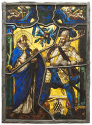 Bildscheibe "Hl. Petrus und Wappen Pierre Massy"