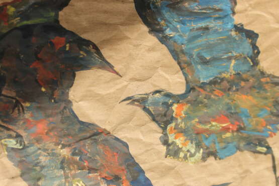 Falling Down craft paper Gouache expression Russia 2021 - photo 3