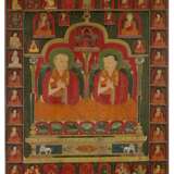 A RARE LAMDRE LINEAGE PAINTING OF TWO SAKYA MASTERS - photo 1
