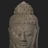 AN ANDESITE HEAD OF BUDDHA - photo 1