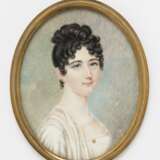 Frankreich. um 1810 , Junge Dame in weißem Kleid  - фото 1