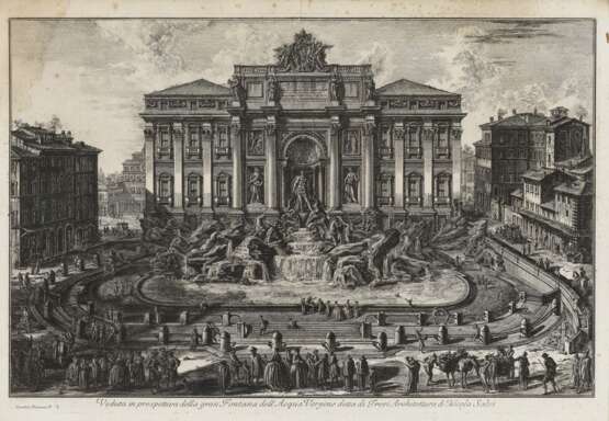 Giovanni Battista Piranesi, Veduta in prospettiva della gran Fontana dell'Aqua Vergine detta di Trevi ... (Hind 104 I; 1. Pariser Ausgabe 1773). - Foto 1