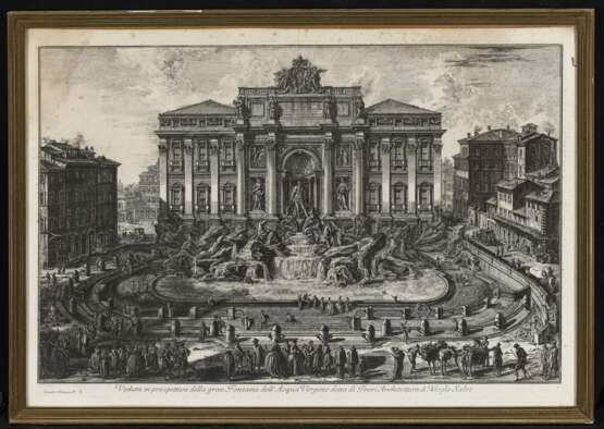 Giovanni Battista Piranesi, Veduta in prospettiva della gran Fontana dell'Aqua Vergine detta di Trevi ... (Hind 104 I; 1. Pariser Ausgabe 1773). - Foto 2