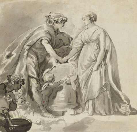 Louis-Félix Delarue, zugeschrieben , L'autel de Bacchus - Foto 1