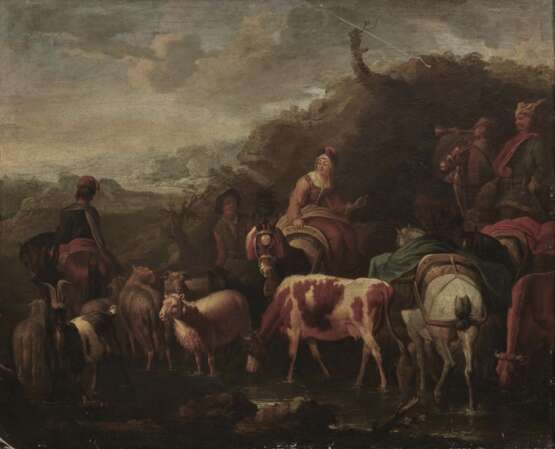 Pieter van Bloemen, Art des , Ziehende Soldaten mit Marketenderin und Vieh - Foto 3