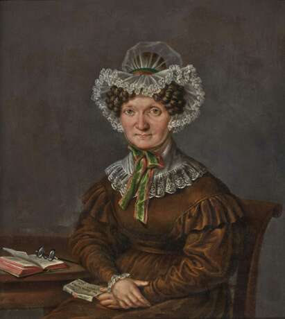 Italien (?). um 1830 , (Selbst-) Bildnis eines Künstlers - Bildnis einer Dame mit Brief - Foto 1