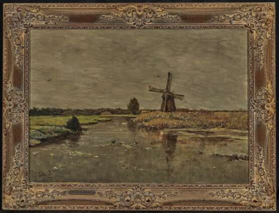 Paul Joseph Constantin Gabriel, Holländische Landschaft mit Windmühle - Foto 2