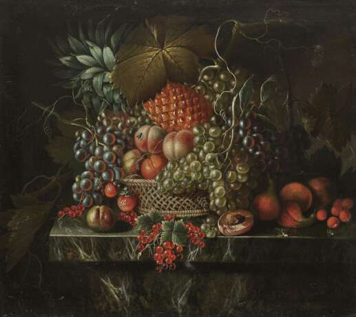 England (?). 19. Jahrhundert , Stillleben mit Früchten - photo 1
