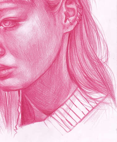 Drawing, Painting, Pencil drawing “'The immaculate shine'”, Paper, Color pencil, Contemporary art, Portrait, Latvia, 2020 - photo 4