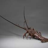 A COPPER ARTICULATED MODEL OF A LOBSTER - photo 1