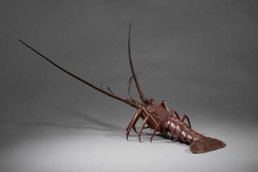 A COPPER ARTICULATED MODEL OF A LOBSTER