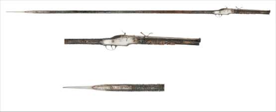 Kombinationswaffe - Schießender Jagdspieß, wohl Spanien 18. Jahrhundert - Foto 1