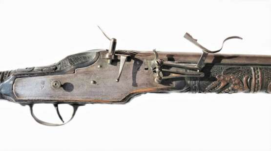 Kombinationswaffe - Schießender Jagdspieß, wohl Spanien 18. Jahrhundert - Foto 3