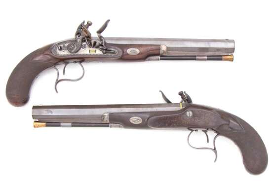Ein Paar Steinschloss-Pistolen von Henry Nock in London im Kasten um 1800 - photo 6