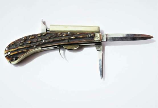 Kombinationswaffe - Taschenmesser-Perkussionspistole von Rodgers in Sheffield um 1870 - Foto 2