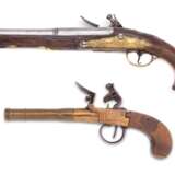 Zwei Steinschloss-Pistolen, deutsch und Belgien um 1780-1820 - фото 2