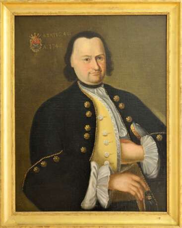 Portrait eines adeligen Offiziers, deutsch datiert 1745 - photo 1