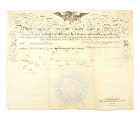 Österreichisch-Kaiserlicher Leopold-Orden - Urkunde von 1847 an Joseph Fejervary von Komlos-Keresztes - фото 1